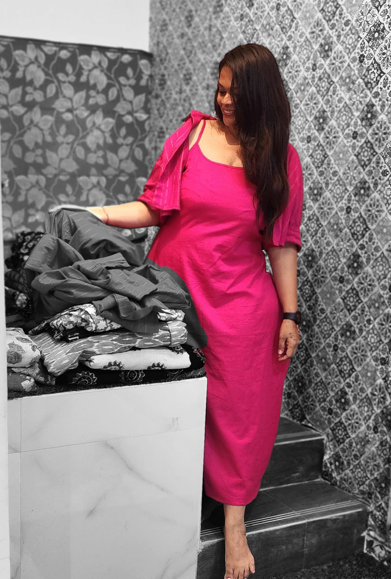 Overcoat Dress - Candy Pink
