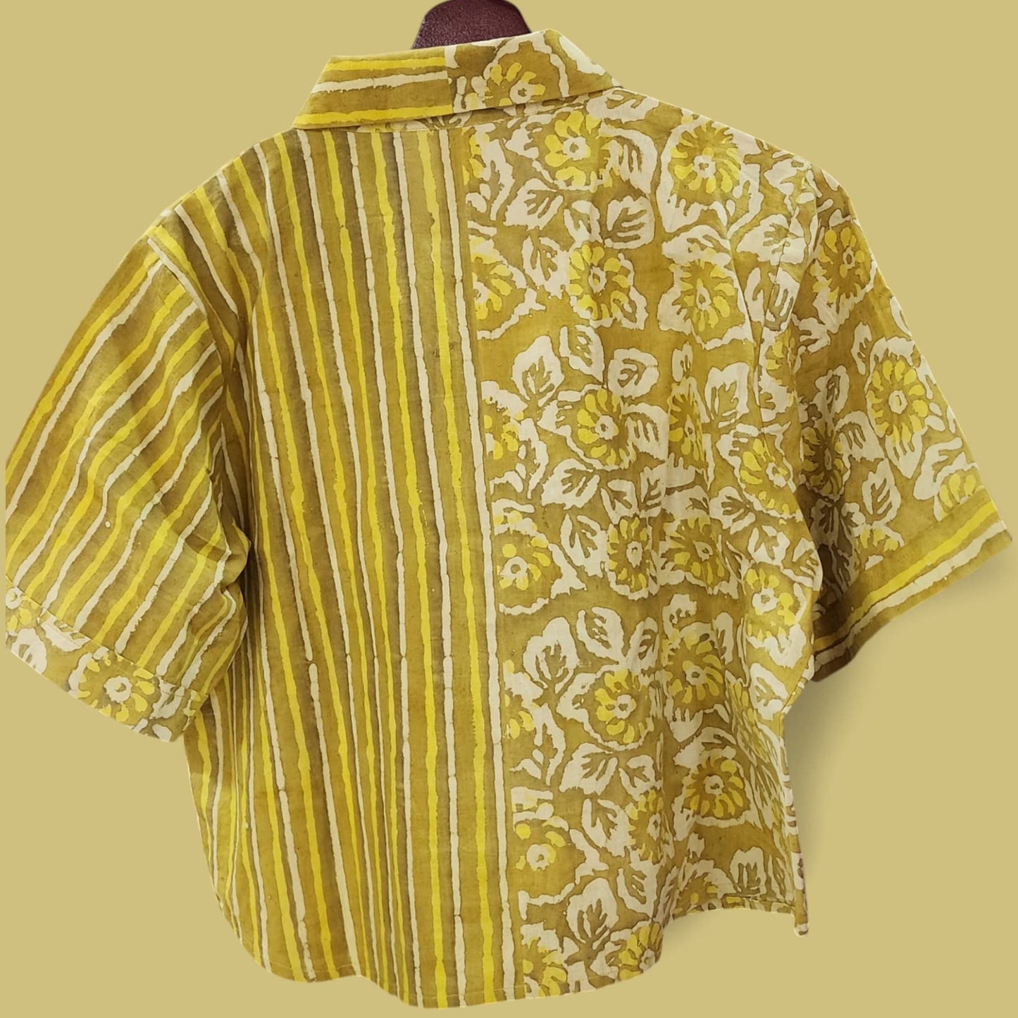Half in half Shirt - Yellow