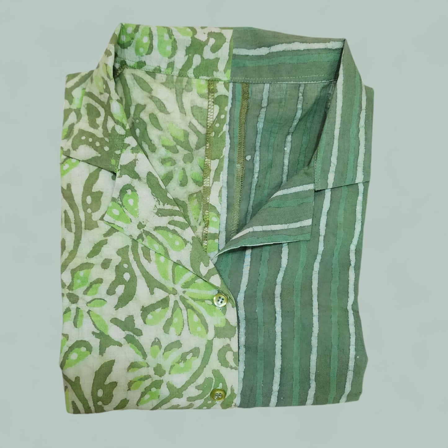 Half in half Shirt - Green